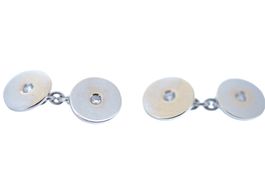 Beautiful Cufflinks 18K White Gold with diamond 🎁