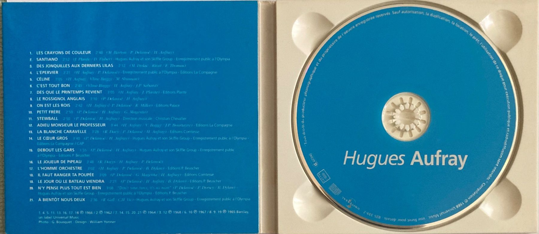 CD: HUGUES AUFRAY - HUGUES AUFRAY – Usato da Poliez-Pittet venduto da Newtown-Records 2