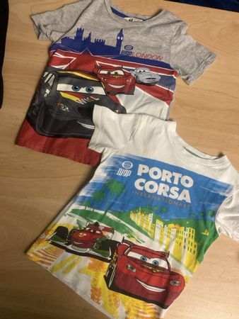 2 neue coole Cars H&M T-Shirts Gr.98/104