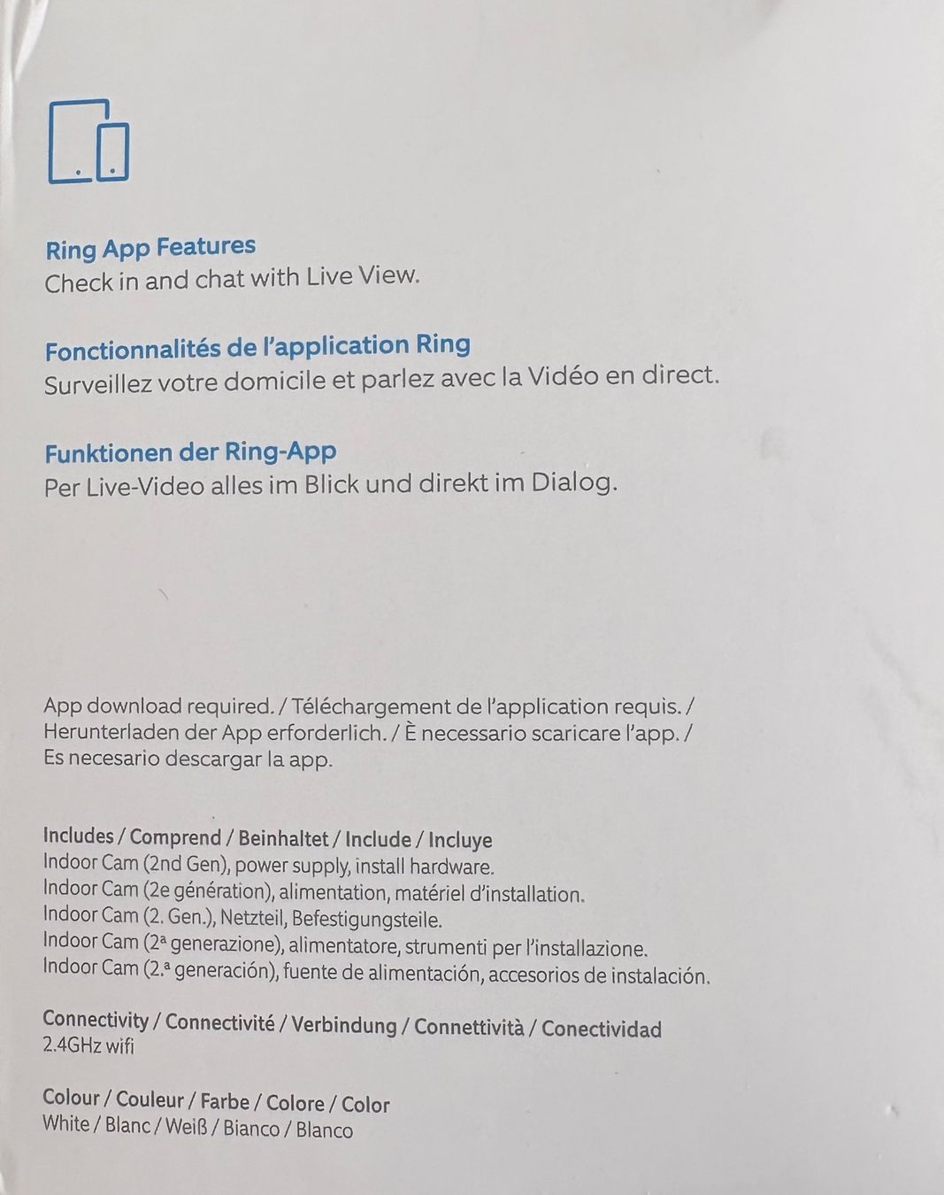 Webcam: ring Indoor Cam (2n Gen) – Nuovo (secondo la descrizione) da Ipsach venduto da schoenias 1