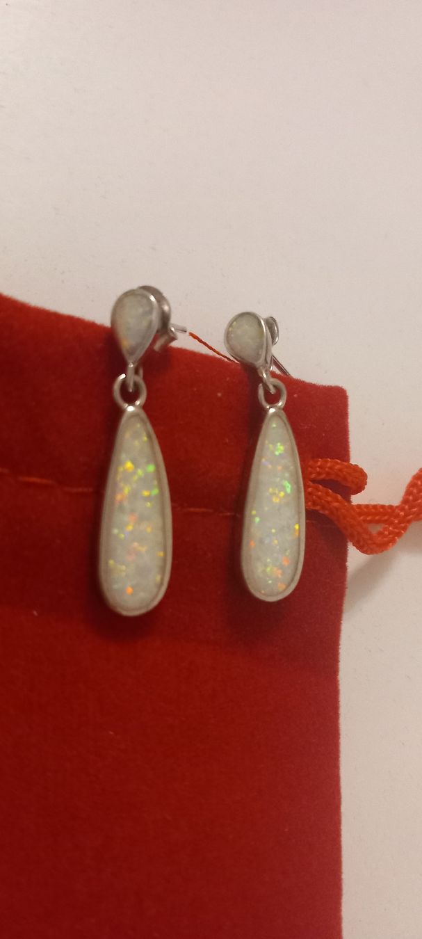 Orecchini pendenti & Orecchini a lobo: Silber Ohrringe 925 mit Opal – Nuovo (secondo la descrizione) da Balsthal venduto da Marica75