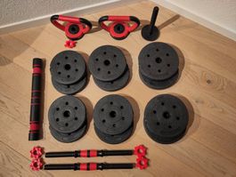 Hantelset 3-in-1, 20 kg