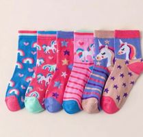 6xKleinkinder-Socken- niedliche Einhörner-Frühling 2-4 Jahre