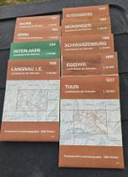 Landeskarten der Schweiz 1:25000 Konvolut 9 Stück