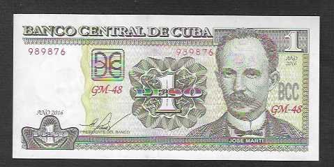 Banconote: Cuba  1  Peso  2016  Bankfrisch – Nuovo (secondo la descrizione) da Gordola venduto da coinsandnotes