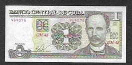Cuba  1  Peso  2016  Bankfrisch