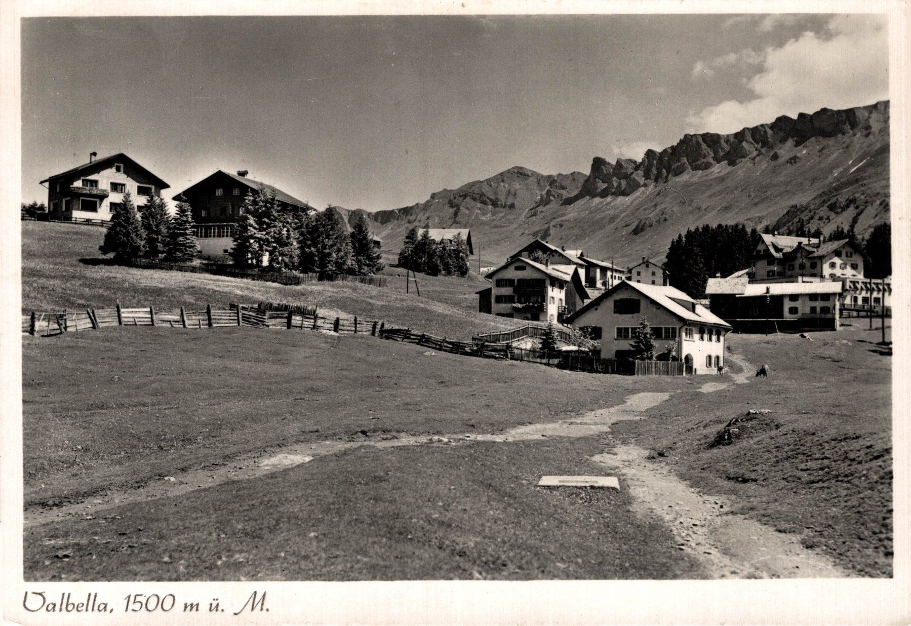 Ansichtskarten: Valbella, 1500 m.ü.M. – Gebraucht aus Bronschhofen von Astore