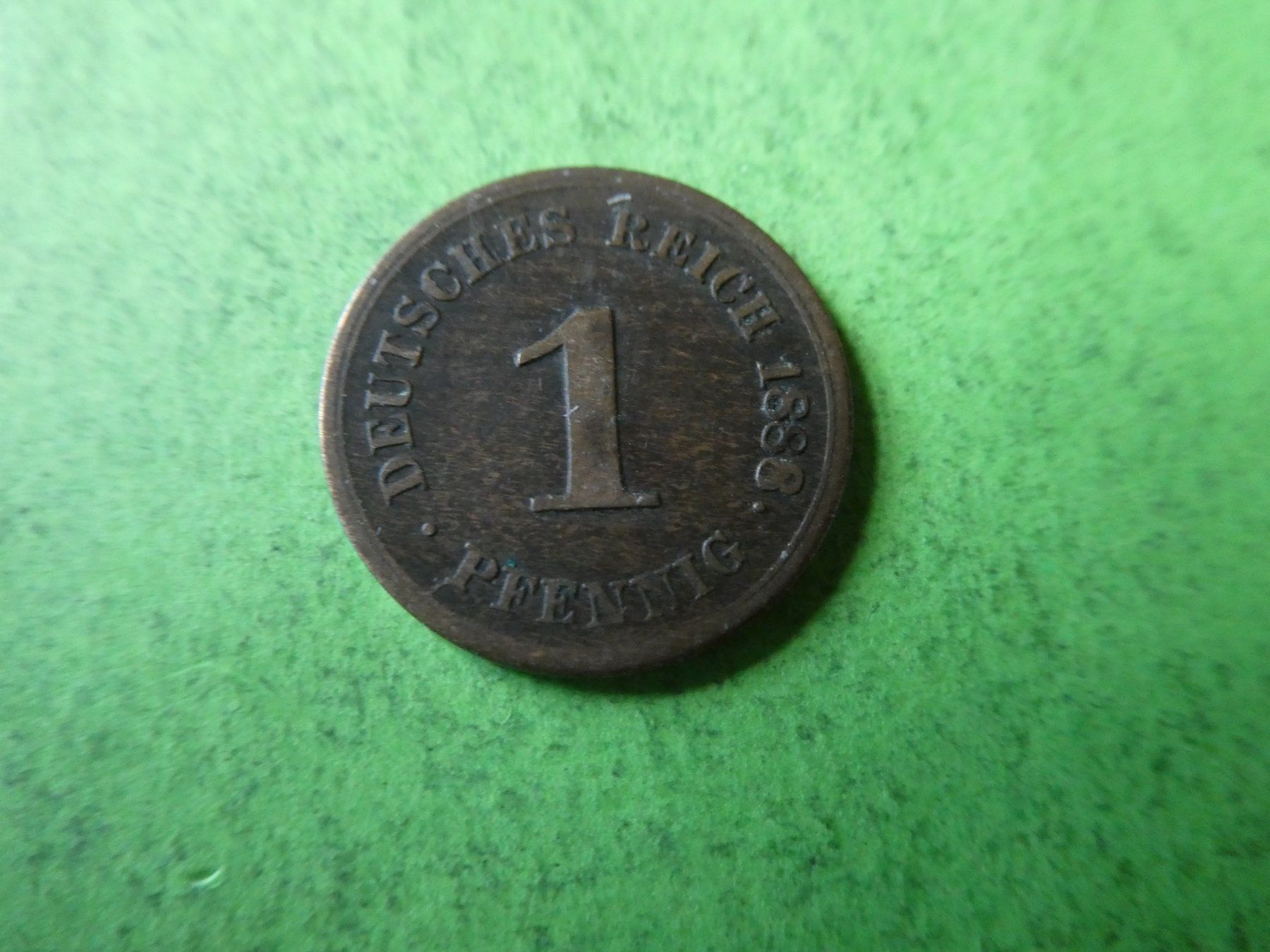 Tutti le monete: Dt. Reich 1888 G, 1 Pfennig – Usato da Hinterforst venduto da Rohusri