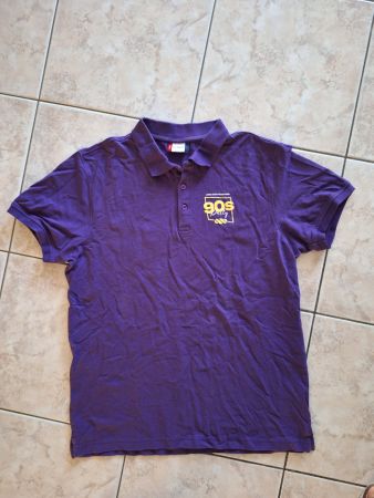 Herren Poloshirt "90s Party", Gr. L, lila