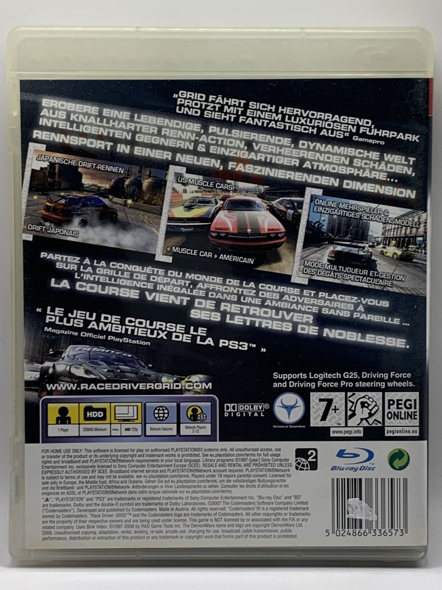 Sony Giochi: Race Driver Grid - PS3 – Usato da Ostermundigen venduto da RG-Collector 1