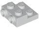 Lego Light Bluish Gray Plate, Modified 2 x 2 x 2/3 13 Stück