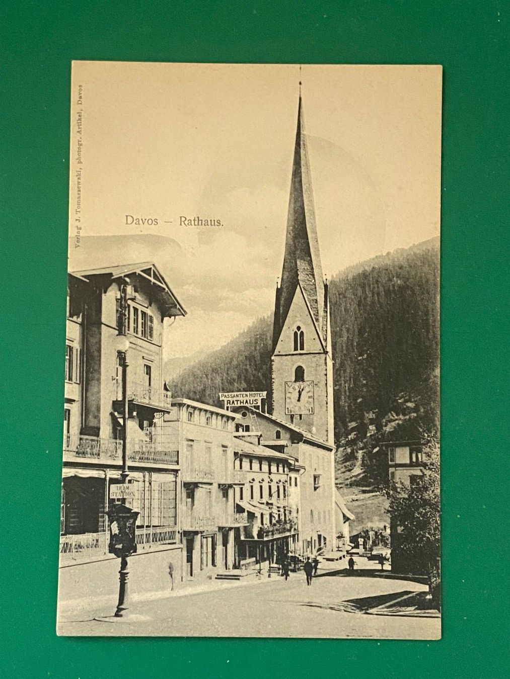 Cartes postales: Davos - Rathaus – D'occasion à Steg VS par danwer74