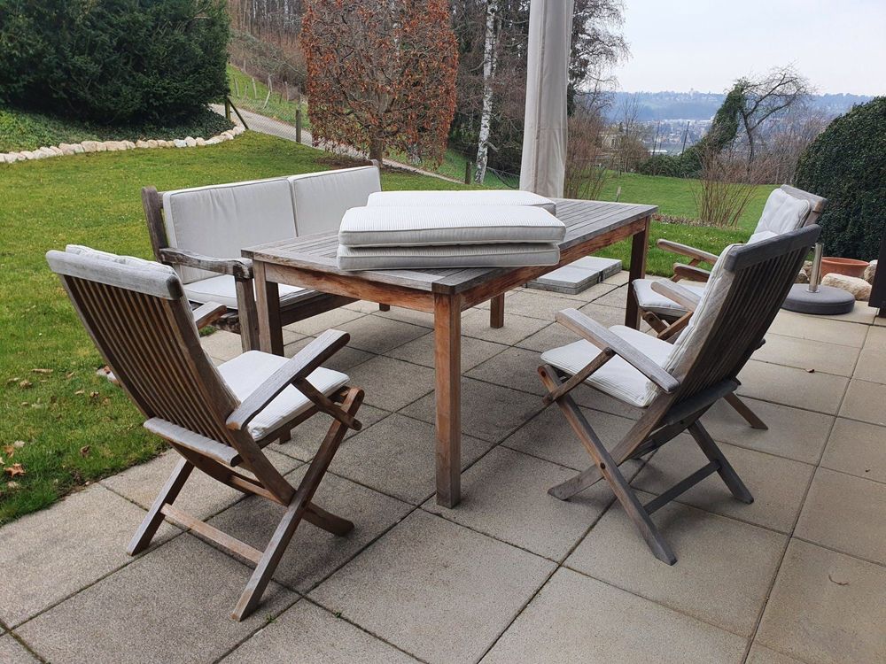 Gartenmöbel Teak inkl. Kissen Kaufen auf Ricardo