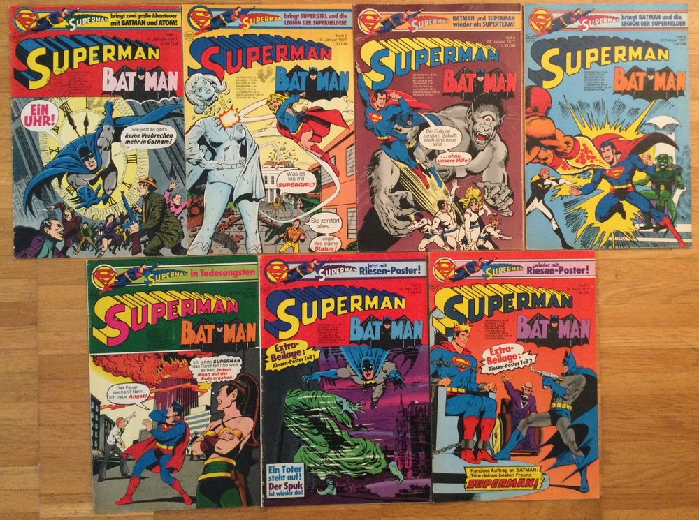 Collection Complète Superman 1977 - Cahiers 1 à 26, En Allemand, état Très Bon