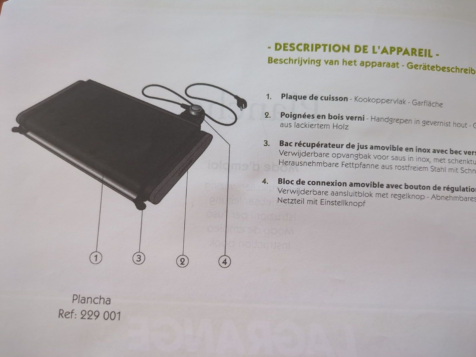 Griglie: Plancha Lagrange 2000W surface 43x28cm état neuf – Nuovo (secondo la descrizione) da Sion venduto da sor_f85g 4