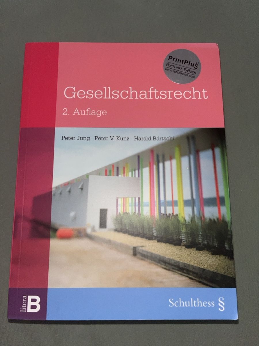 Libri: Gesellschaftsrecht Schulthess 2. Auflage – Nuovo (secondo la descrizione) da Zürich venduto da bia_6kmj