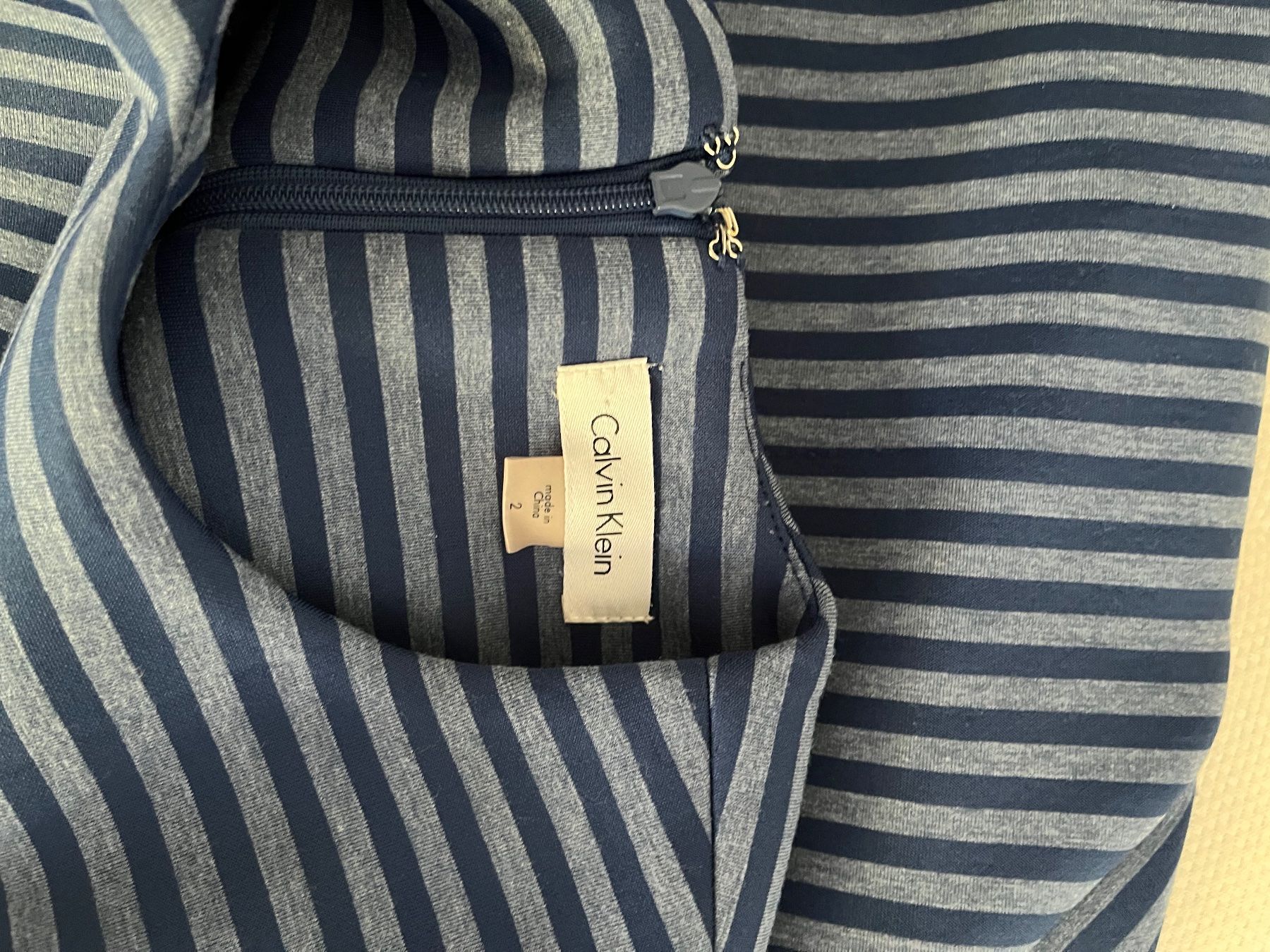 Calvin Klein Vestiti: Calvin Klein Kleid, Gr. S, blau gestreift – Usato da Baar venduto da DealDiHei 4