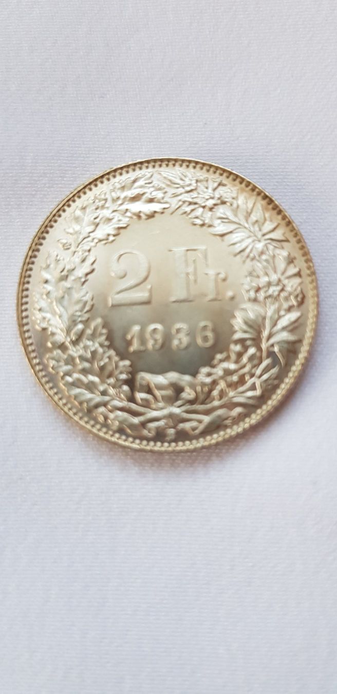 Alle Münzen: 2 Franken 1936 Schweiz – Gebraucht aus Dällikon von Toyfan 5