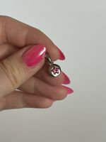 Pinker Stern Anhänger aus 925 Silber