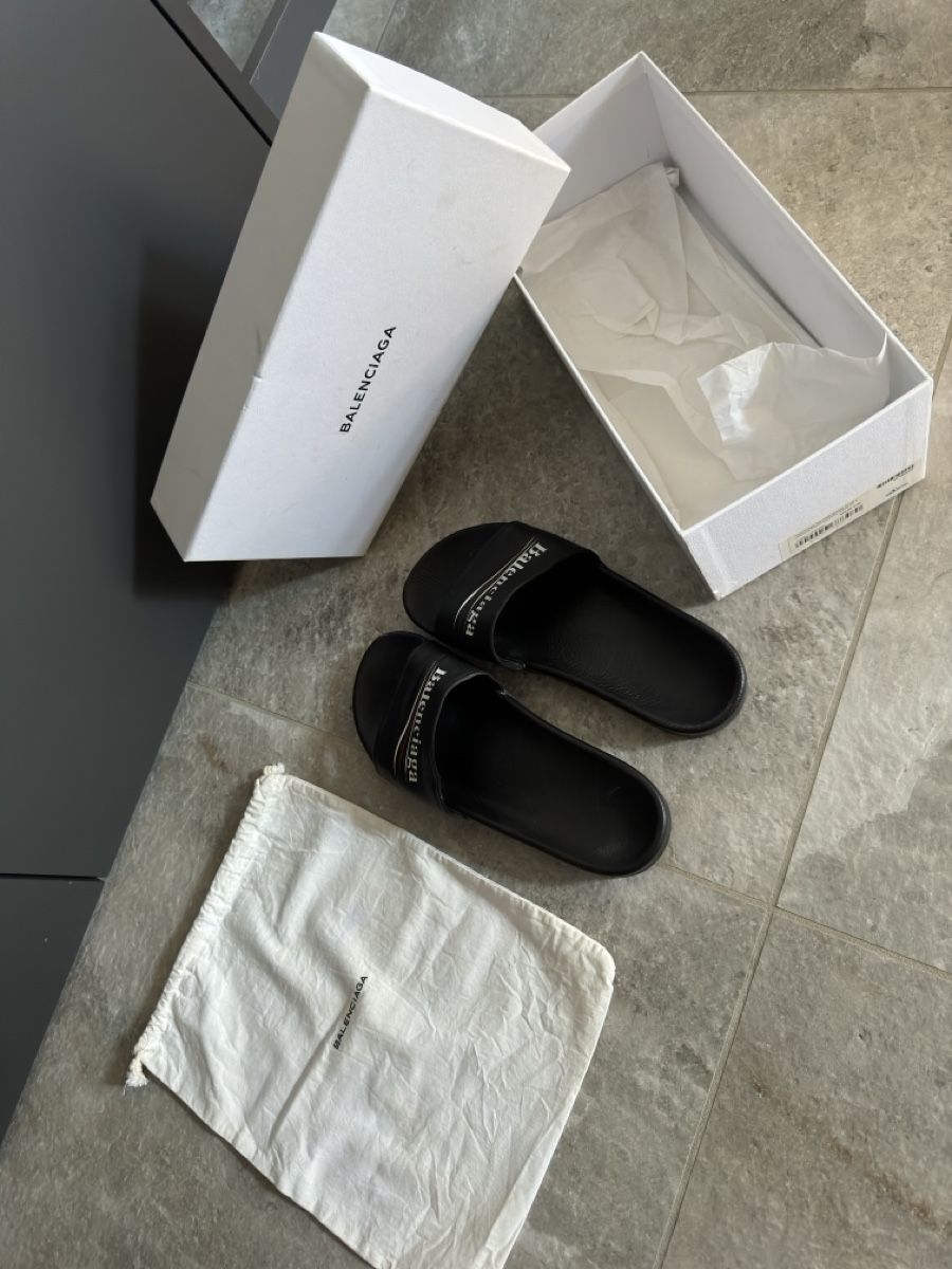 Balenciaga Scarpe da uomo: Balenciaga Leder slide – Usato da Aristau venduto da Evelinik 3