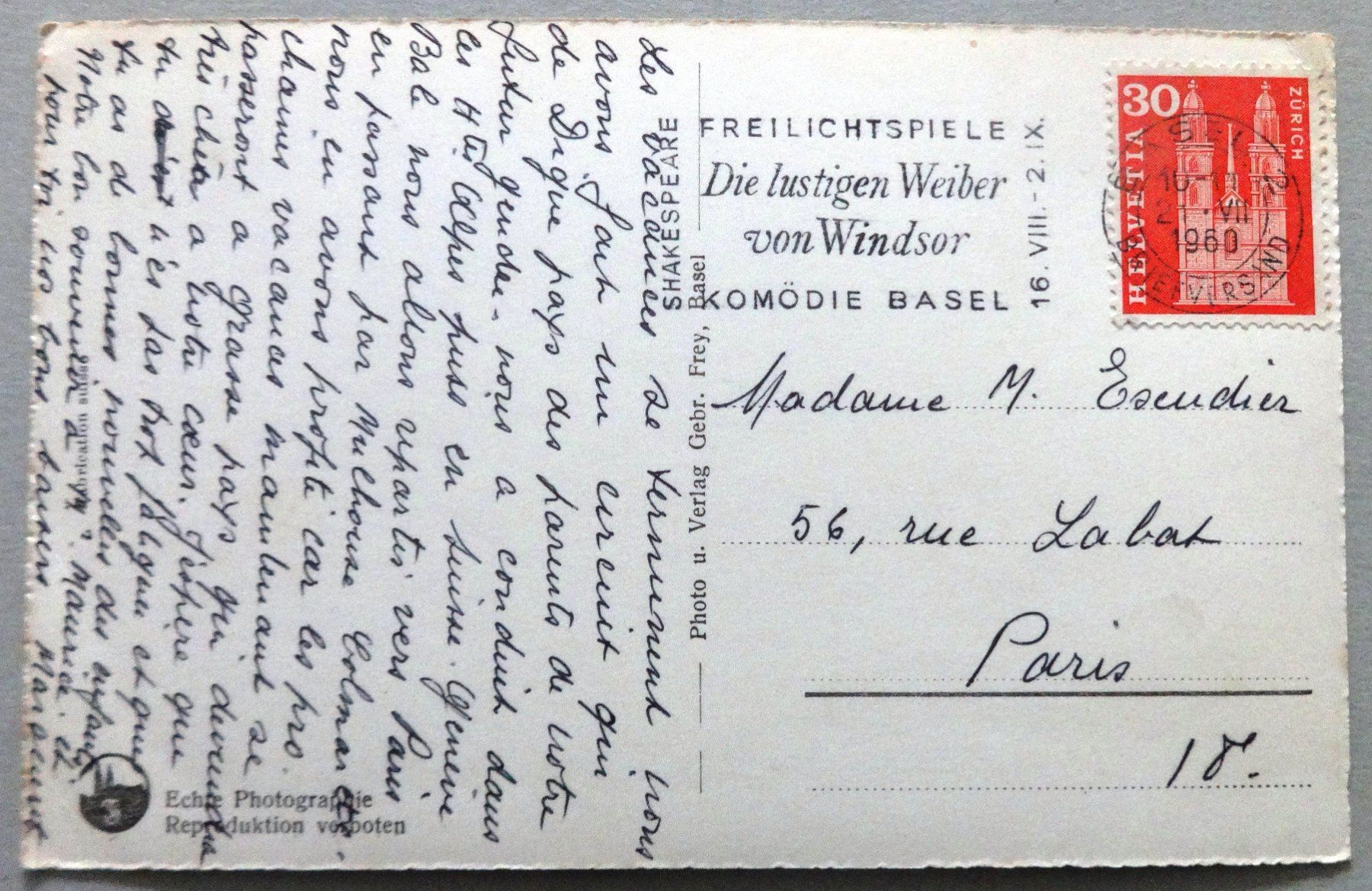 Cartoline postali: Basel : Drei Rheinbrücken – Difettoso da Fétigny venduto da Billy2miny 1
