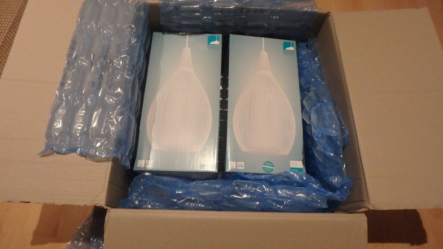 Eglo Lampade: Eglo Hängeleuchte Razoni weiss 2 Stück – Nuovo e nell'imballaggio originale da Vaduz venduto da RapunzelLissi 6