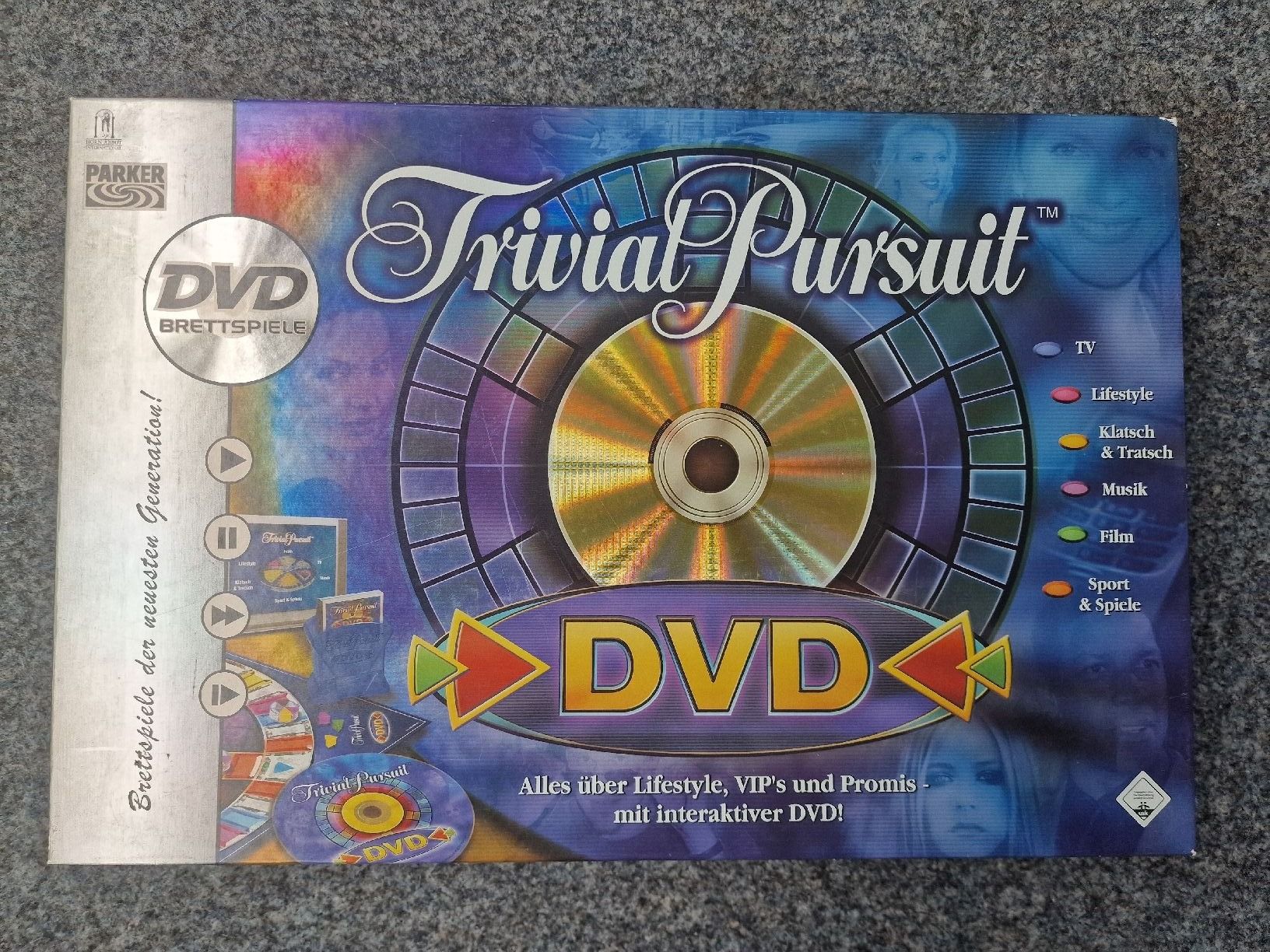 Parker Spiele: Trivial Pursuit Brettspiel mit DVD – Gebraucht aus Wädenswil von Gabinomi