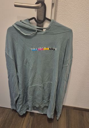 Hoodie DAVID'S VLOG Grösse XL blau/mint guter Zustand