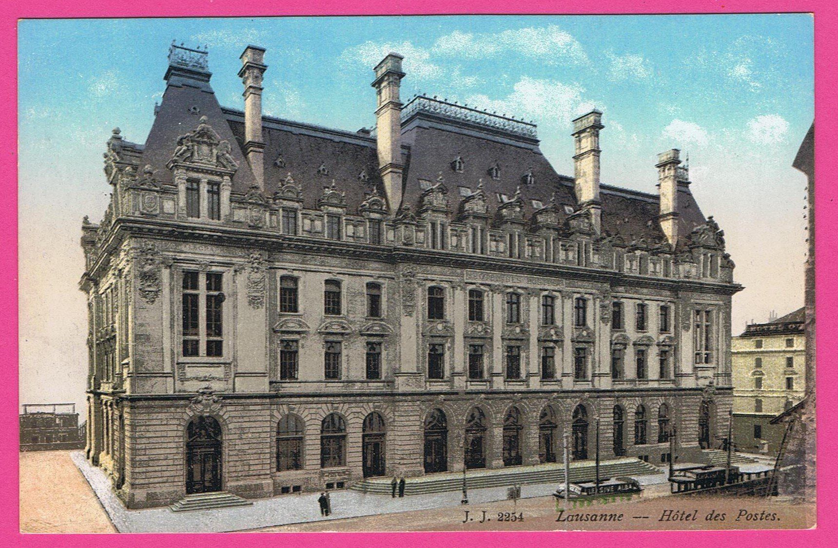 Ansichtskarten: Lausanne Hôtel des Postes – Gebraucht aus Einsiedeln von dillie