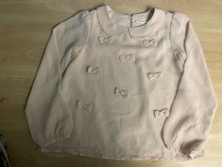 Festliche H&M Bluse, Gr.134 rosa, mit Schleifen