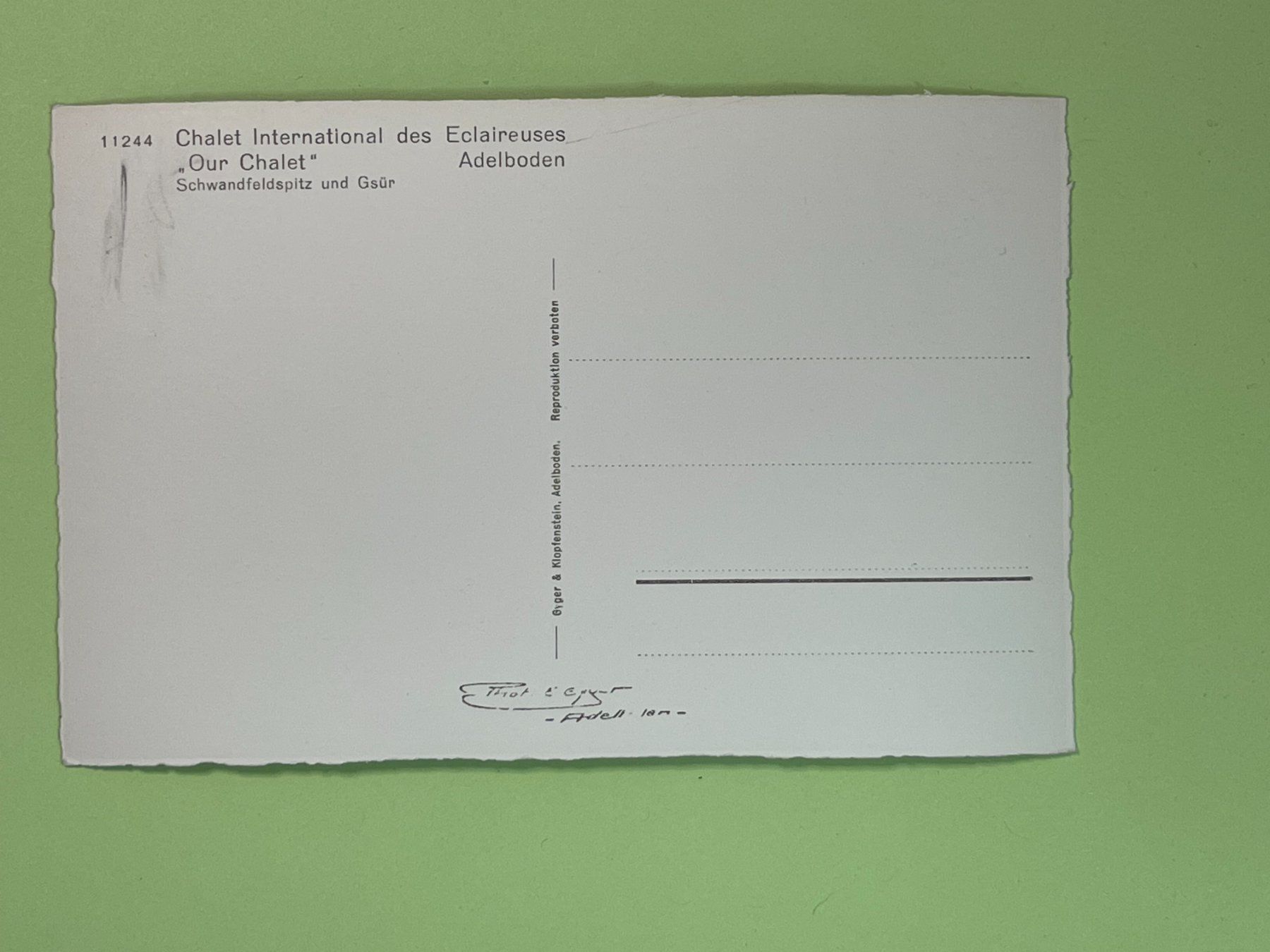 Ansichtskarten: Chalet des Eclaireuses - Adelboden – Gebraucht aus Steg VS von _vinci_ 1