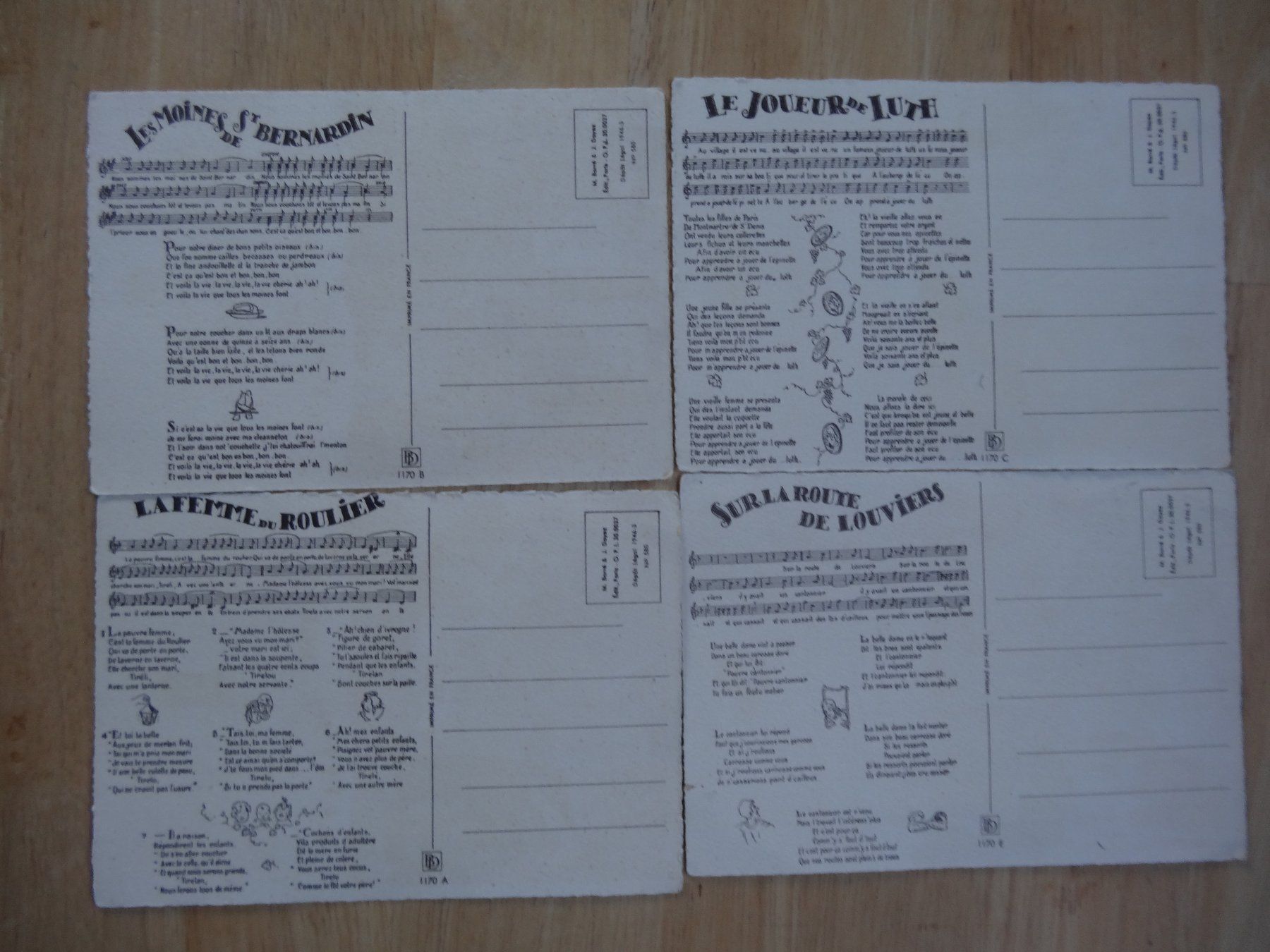 Cartoline postali: cartes postales chansons paillardes – Usato da Rebeuvelier venduto da falcon58 1
