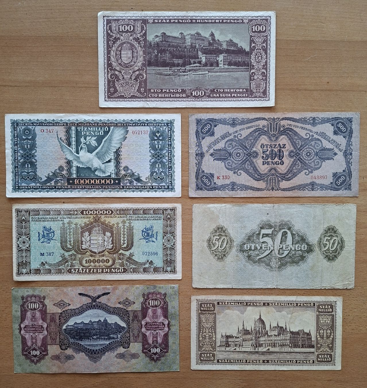 Banknoten: Banknoten Lot Ungarn – Gebraucht aus Rümlang von Xmas 1