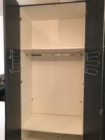 Kleiderschrank blau, Ahorn furniert