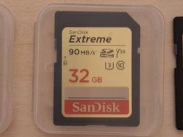 SanDisk Extreme SDXC Karte 32GB V30 90 MB / s Class 10