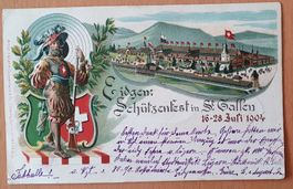 Prägekarte Schützenfest St.Gallen 1904