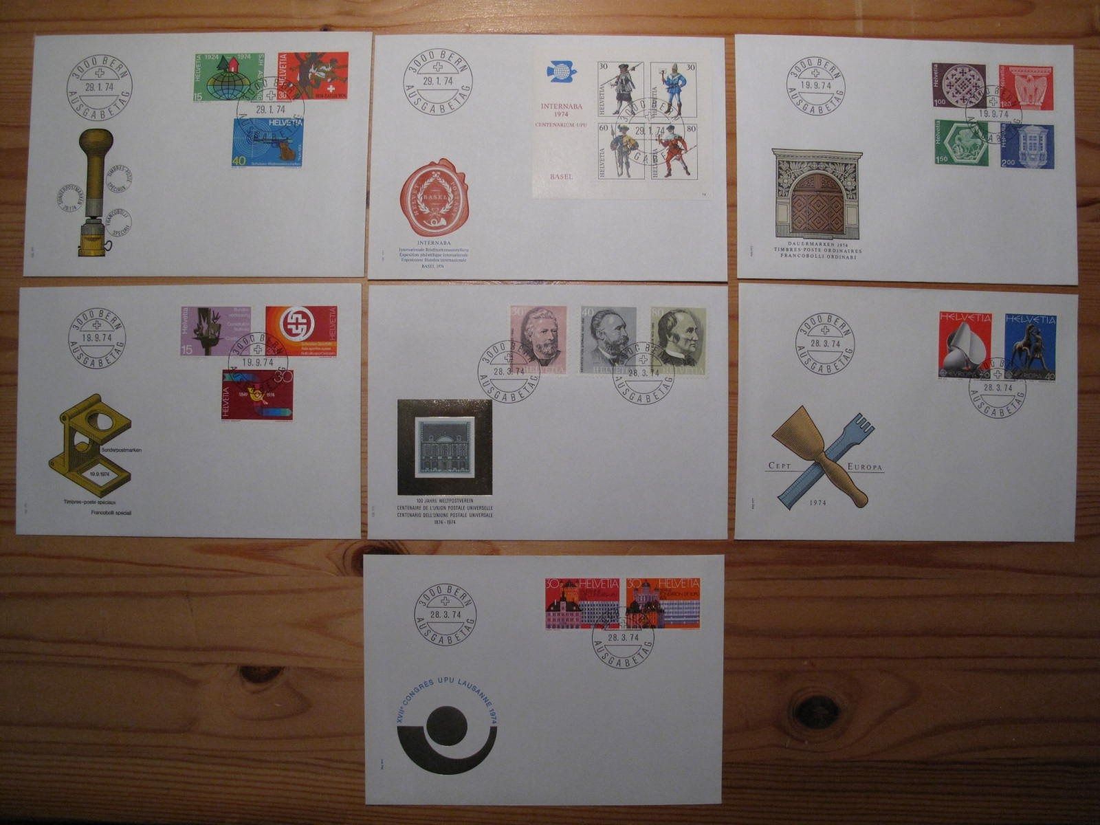 Tutti i francobolli: Schweiz FDC 1974 – Usato da Wil SG venduto da fva01