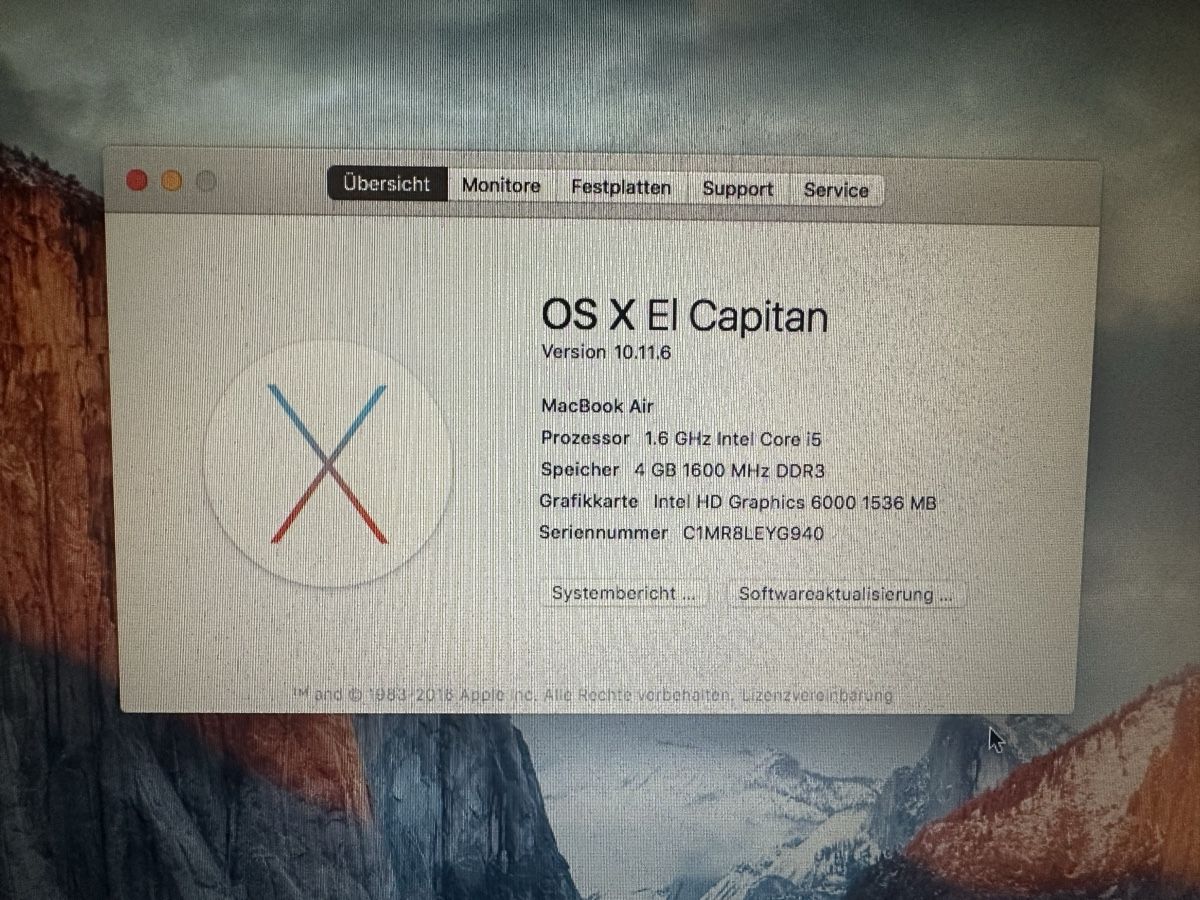 Apple Notebooks: MacBook Air 13", i5, 4GB RAM, 128GB SSD - Top Zustand! – Neu (gemäss Beschreibung) aus Seewen SZ von Celoxe 2