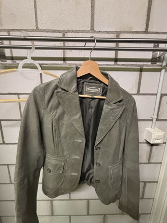 Street One Lederjacke, Grau, Grösse 38 - Herbst Top!