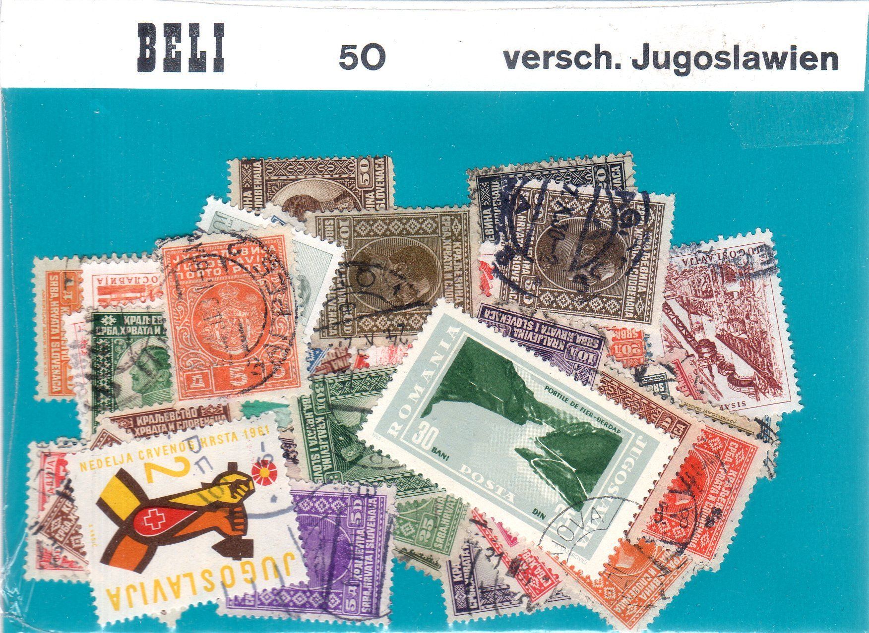 Alle Briefmarken: JUGOSLAVIEN 50 VERSCHIEDENE MARKEN - SP23 – Gebraucht aus Losone von EM2019