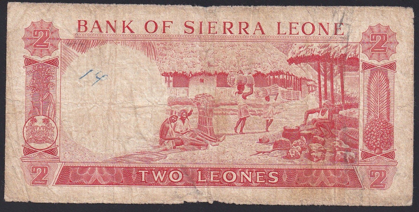 Banknoten: Sierra Leone 2 Leones 1970 – Gebraucht aus Brugg AG von banknoten_muesli 1
