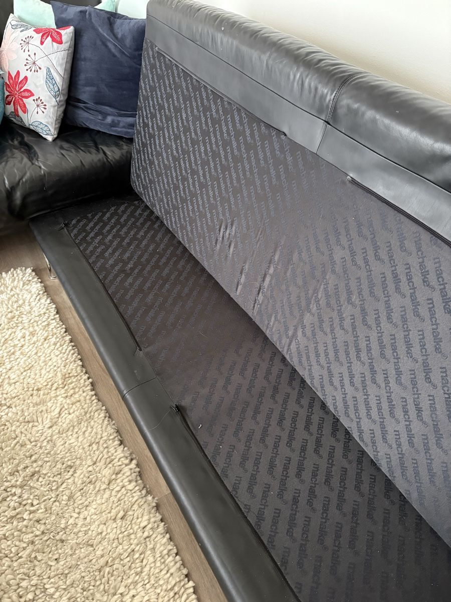 Sofas: Schwarzes Leder Ecksofa von Machalke – D'occasion à Magden par Mikkaj 4