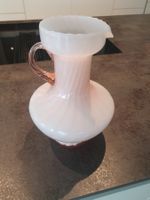 Vintage Krug/Vase aus Milchglas mit rosa Akzenten,Top!