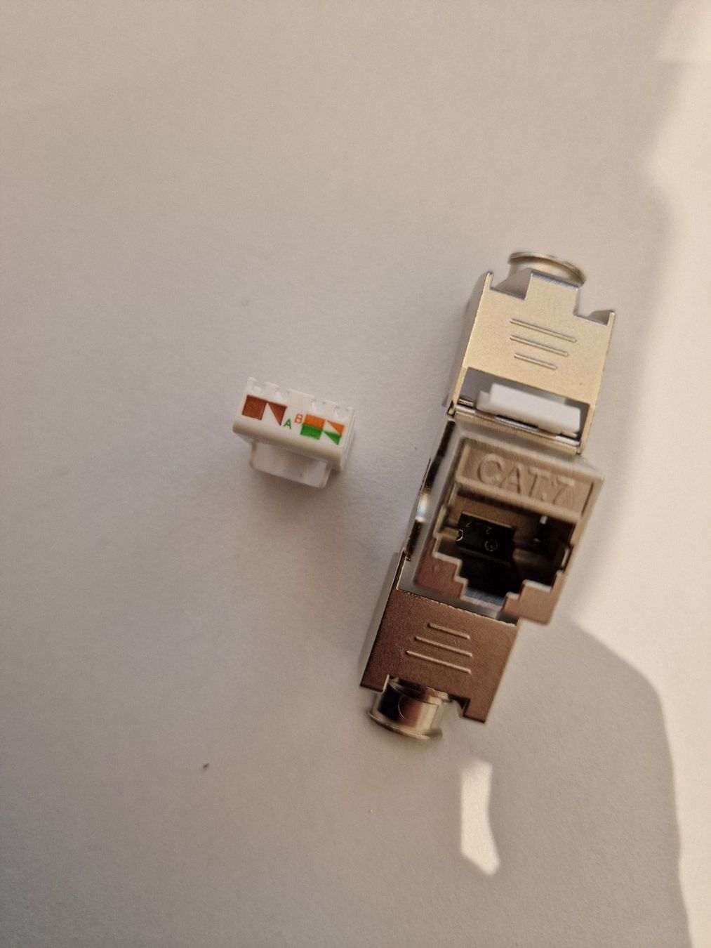 Stecker: Anschlussmodul RJ45 Cat.7, Netzwerkanschlussmodul – Neu und originalverpackt aus Buchrain von Sssschaller 4