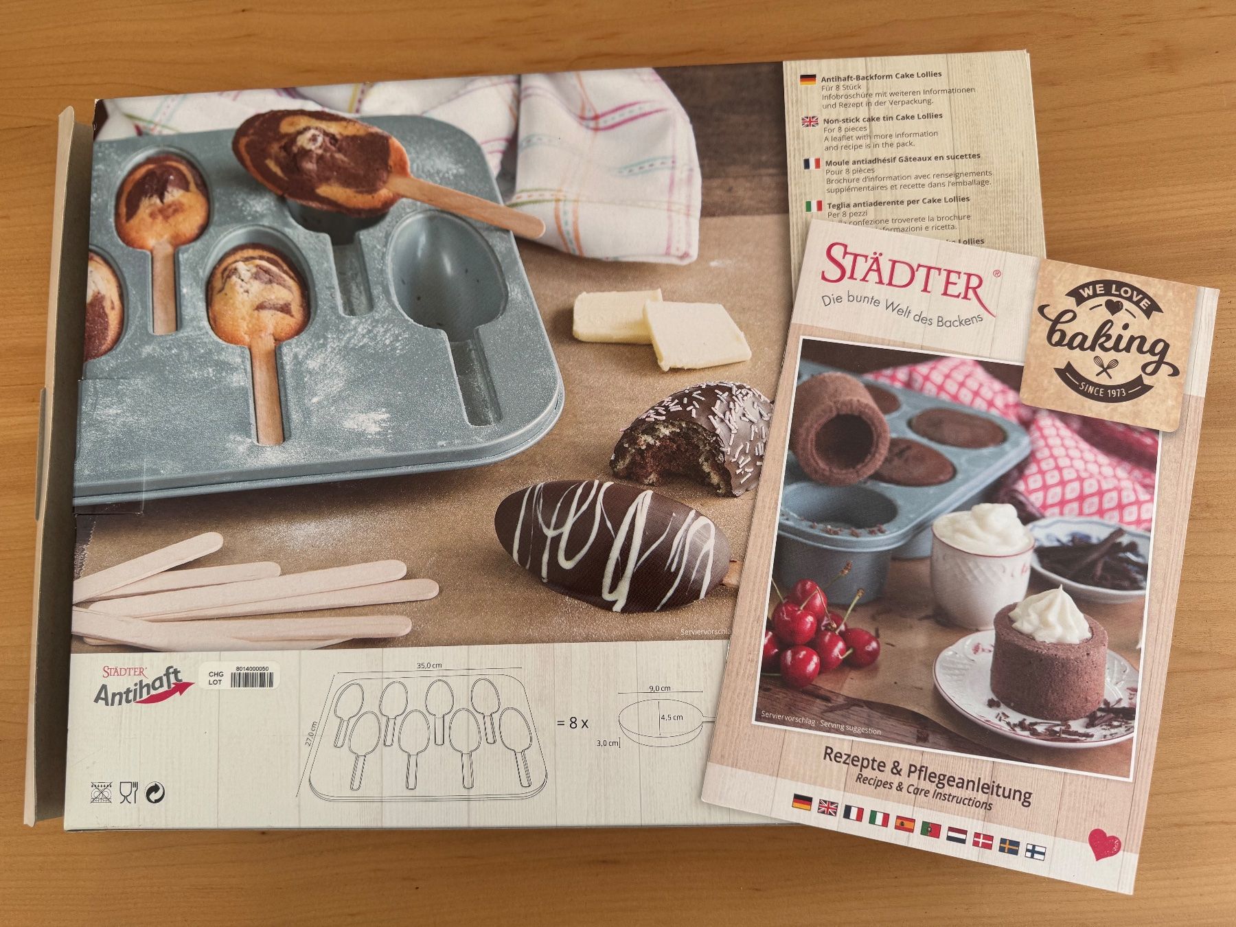 Teglie da forno: Cake Lollies Backform inkl. Rezeptbüchlein – Usato da Zürich venduto da Urania08 2