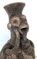 XXL feines anikes Mangbetu Terracotta Gefäss Kongo 41 cm