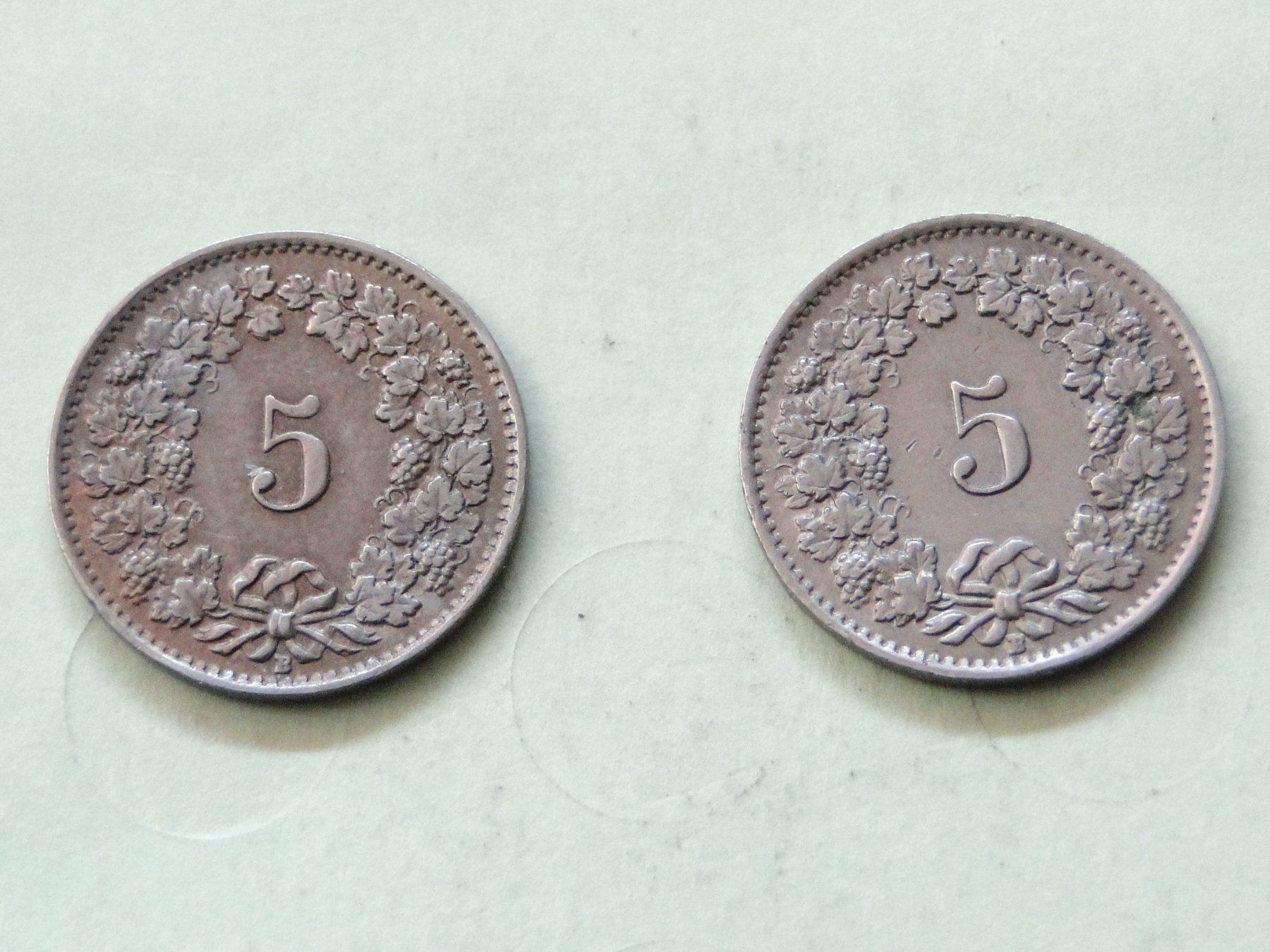 Tutti le monete: 2x 5 Rappen 1940 + 1944 – Usato da Killwangen venduto da cyrano56 1
