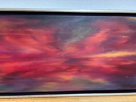 84 x30 / B.Gautschi/ Öl Gemälde Abendrot Sonnenuntergang
