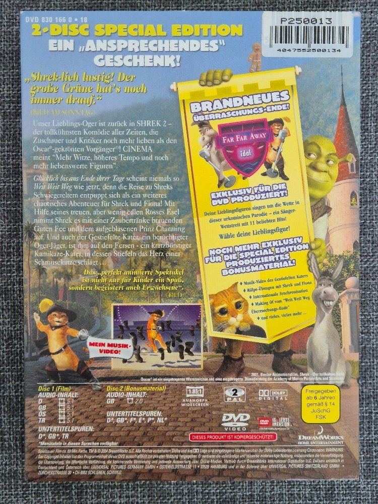 Tutti i DVDs: DVD Shrek 2 - Weit Weit Weg - Special Edition! – Usato da Buttisholz venduto da sico20 1