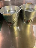 2x San Miguel Fresca Metalleimer mit Holzgriff neu